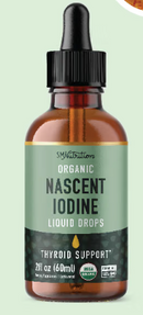Organic Iodine Liquid for Thyroid Support, Nascent Iodine, 1+ Year Supply Infinity Warehouse