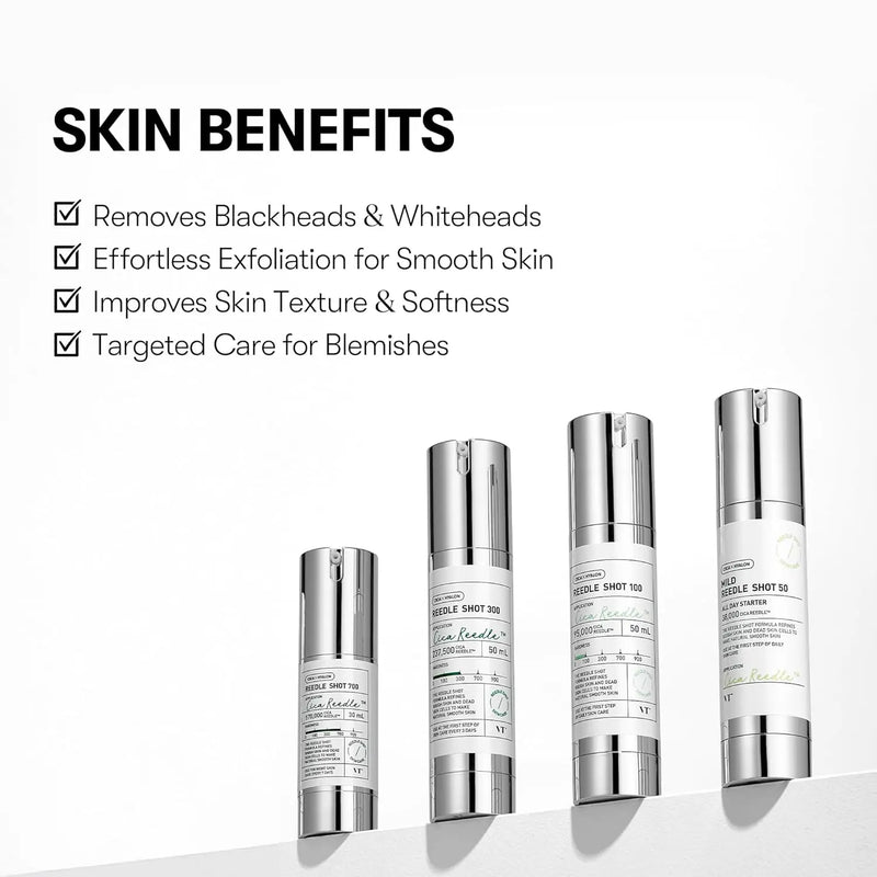 VT COSMETICS CICA Reedle Shot 50, Day&Night Mild Exosome, Microneedling Serum, Centella Asiatica, Hyaluronic Acid, Exfoliation, Soft & Glass Skin, Korean Skin Booster 1.69Fl Oz(50ml) Infinity Warehouse