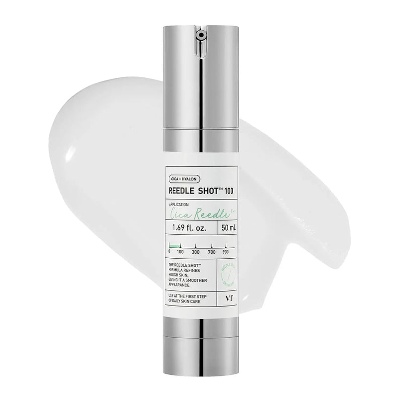 VT COSMETICS CICA Reedle Shot 50, Day&Night Mild Exosome, Microneedling Serum, Centella Asiatica, Hyaluronic Acid, Exfoliation, Soft & Glass Skin, Korean Skin Booster 1.69Fl Oz(50ml) Infinity Warehouse