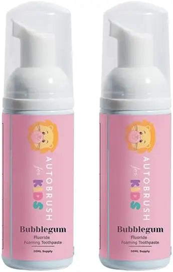 autobrush Kids Fluoride-Free Foaming Toothpaste Watermelon Flavor for Electric or U-Shaped Toothbrush, SLS-Free, Training Toothpaste, Anti-Cavity (3 Pack) Infinity Warehouse