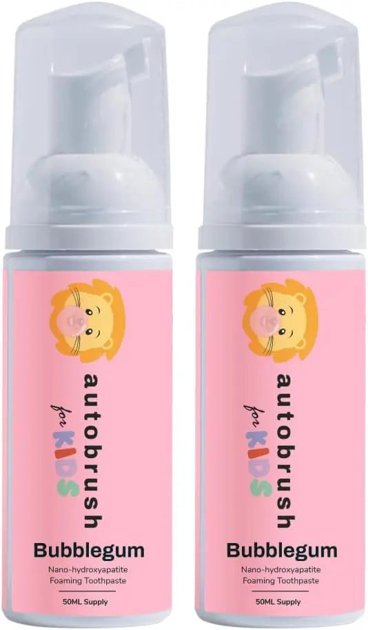 autobrush Kids Fluoride-Free Foaming Toothpaste Watermelon Flavor for Electric or U-Shaped Toothbrush, SLS-Free, Training Toothpaste, Anti-Cavity (3 Pack) Infinity Warehouse