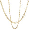 18k Gold Paperclip Chain Link Necklace Dainty Paperclip Link Chain Layered Necklace Oval Link Chains Initial Necklaces Set for Women Girls Beauty Coquette