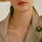 18k Gold Paperclip Chain Link Necklace Dainty Paperclip Link Chain Layered Necklace Oval Link Chains Initial Necklaces Set for Women Girls Beauty Coquette