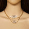 18k Gold Paperclip Chain Link Necklace Dainty Paperclip Link Chain Layered Necklace Oval Link Chains Initial Necklaces Set for Women Girls Beauty Coquette