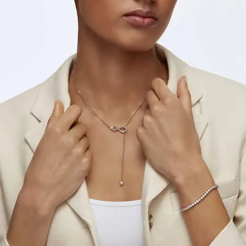 Women's Infinity Crystal Jewelry Collections, Rhodium & Rose Gold Tone Finish Beauty Coquette