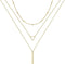 Gold Layered Necklaces for Women - 14K Gold Plated Handmade Multilayer Bar Pearls Coin Disc Moon Butterfly Medallion Adjustable Dainty Layered Choker Necklaces for Women Jewelry Beauty Coquette