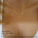 Gold Layered Necklaces for Women - 14K Gold Plated Handmade Multilayer Bar Pearls Coin Disc Moon Butterfly Medallion Adjustable Dainty Layered Choker Necklaces for Women Jewelry Beauty Coquette