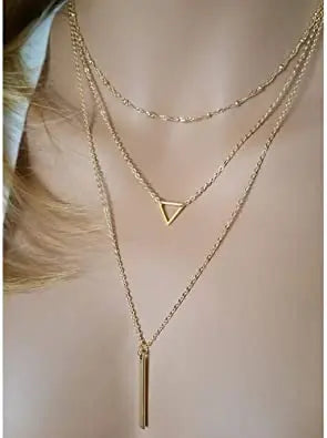 Gold Layered Necklaces for Women - 14K Gold Plated Handmade Multilayer Bar Pearls Coin Disc Moon Butterfly Medallion Adjustable Dainty Layered Choker Necklaces for Women Jewelry Beauty Coquette