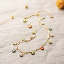 Gold Chain Choker Necklace,14K Gold Plated Dainty Cute Lip Chain Long Necklace Delicate Fashion Choker Necklace Jewelry Gift for Women Beauty Coquette