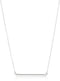 Sterling Silver Horizontal Bar Necklace, 18" Beauty Coquette