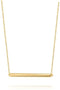S.Leaf Bar Necklace for Women Bar Necklace Sterling Gold Dainty Necklace Beauty Coquette