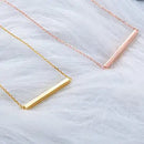 S.Leaf Bar Necklace for Women Bar Necklace Sterling Gold Dainty Necklace Beauty Coquette