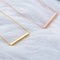 S.Leaf Bar Necklace for Women Bar Necklace Sterling Gold Dainty Necklace Beauty Coquette