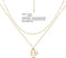 Layered Padlock Necklace Pendant Handmade 18k Gold Plated Dainty Gold Choker Arrow Bar Layering Long Necklace for Women Beauty Coquette