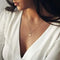 Layered Padlock Necklace Pendant Handmade 18k Gold Plated Dainty Gold Choker Arrow Bar Layering Long Necklace for Women Beauty Coquette