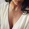 Layered Padlock Necklace Pendant Handmade 18k Gold Plated Dainty Gold Choker Arrow Bar Layering Long Necklace for Women Beauty Coquette