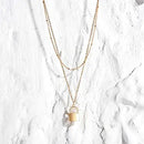 Layered Padlock Necklace Pendant Handmade 18k Gold Plated Dainty Gold Choker Arrow Bar Layering Long Necklace for Women Beauty Coquette
