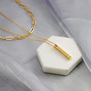 Layered Heart Necklace Pendant Handmade 18k Gold Plated Dainty Gold Choker Arrow Bar Layering Long Necklace for Women Beauty Coquette