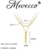 Layered Heart Necklace Pendant Handmade 18k Gold Plated Dainty Gold Choker Arrow Bar Layering Long Necklace for Women Beauty Coquette