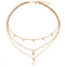 Women Simple Choker Moon Star Choker Necklace Pendant Necklace Trendy Necklace Teen Necklace Jewelry for Women and Girls Gift for Her (GOLD) Beauty Coquette