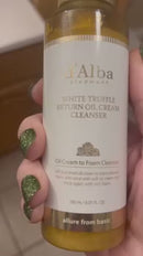 d'alba Piedmont Italian White Truffle Return Oil Cream Cleanser, Vegan Skincare, Easy One Step Cleanser for Sebum & Makeup Removal, Hydrating Cleanser, for Sensitive Skin, Korean Skin Care
