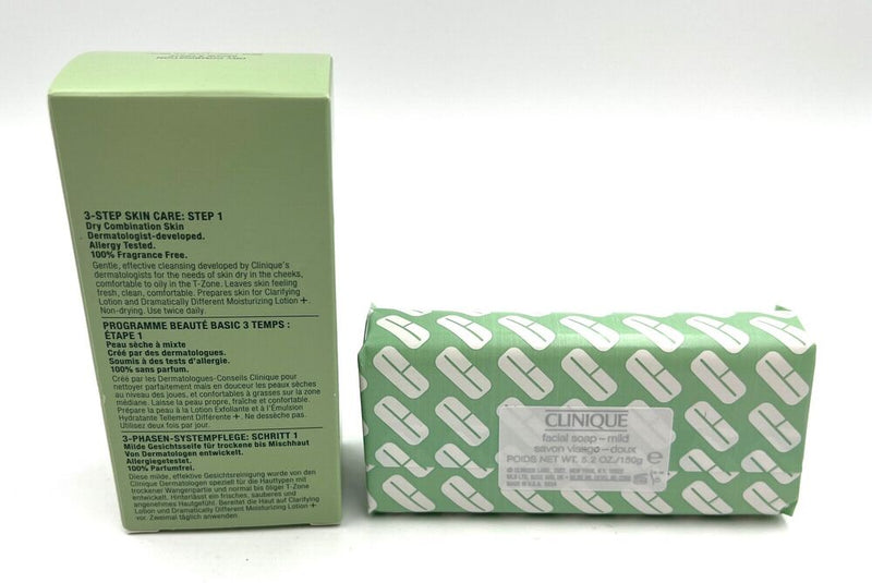 New in Box! Clinique Facial Soap ~ Mild ~ Dry Combination Skin ~ 5.2 oz/ 150g Infinity Warehouse