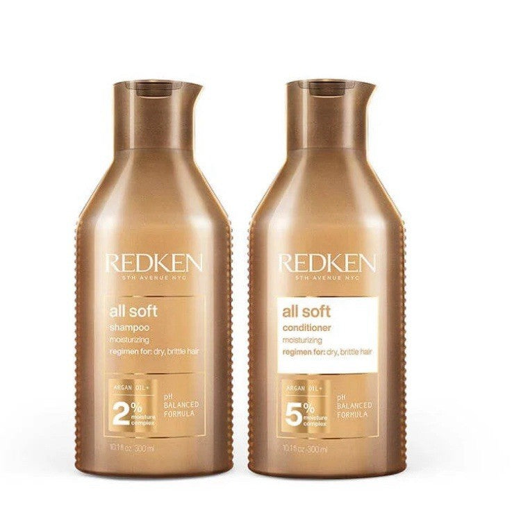 REDKEN ALL SOFT SHAMPOO & CONDITIONER SET - DUO 10.1 fl oz NEW Infinity Warehouse