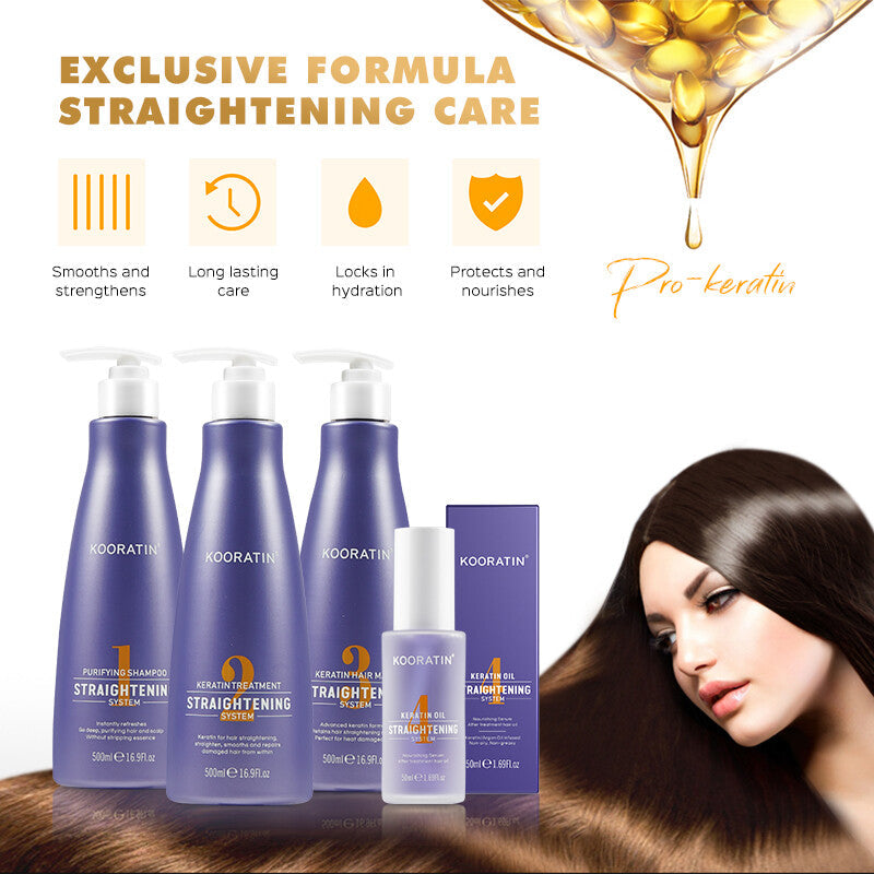 Keratin Treatment Hair Straightening Set Premium 4 Step Purify Shampoo, Keratin Infinity Warehouse