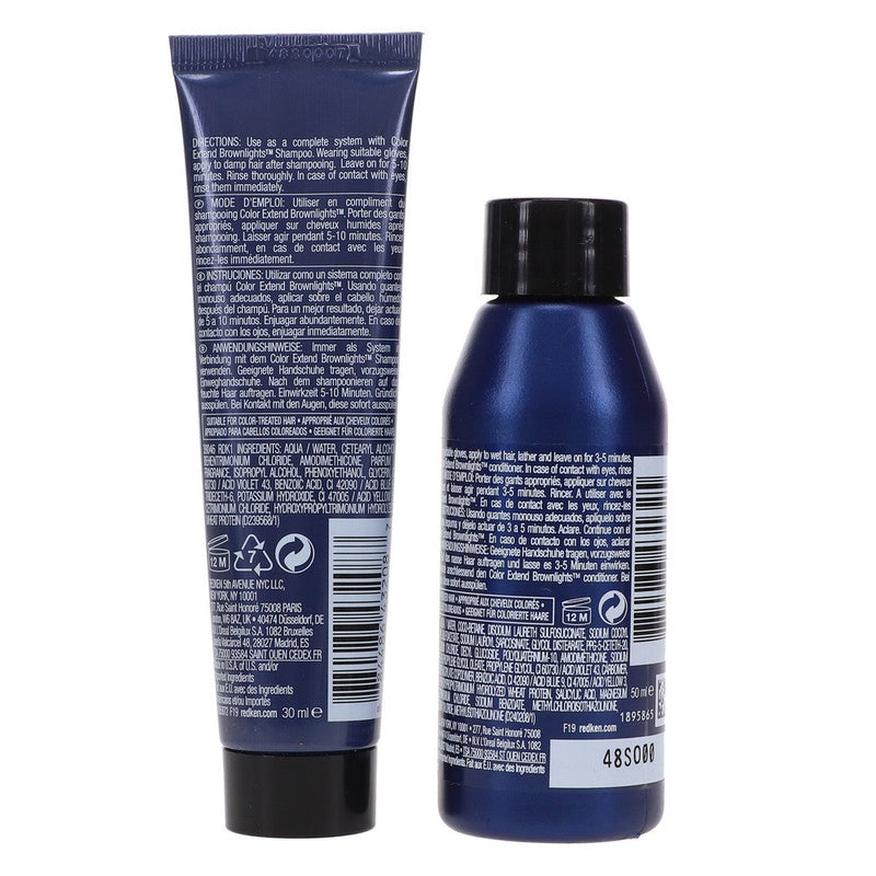 Redken Color Extend Brownlights Blue Shampoo 1.7 oz & Color Extend Brownlights Infinity Warehouse