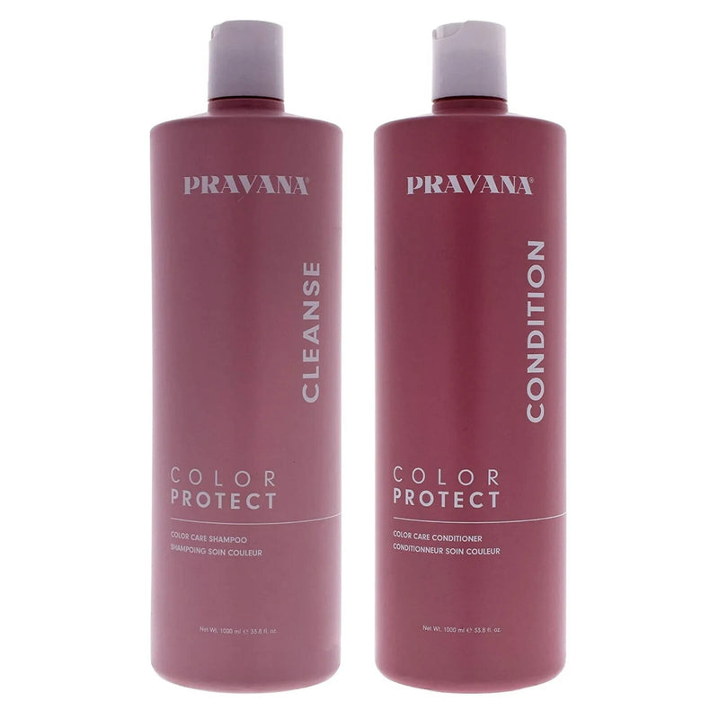 Pravana Color Protect Shampoo & Conditioner 33.8 fl.oz (1 liter) Duo Pack of 2 Infinity Warehouse
