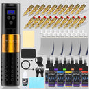 Tattoo Kit Complete Wireless Rotary Pen Machine with Ink Cartridge Needle Paper Infinity Warehouse