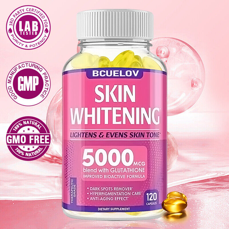 L-Glutathione 5000Mcg Skin Whitening Capsules Anti-Aging Antioxidant Infinity Warehouse