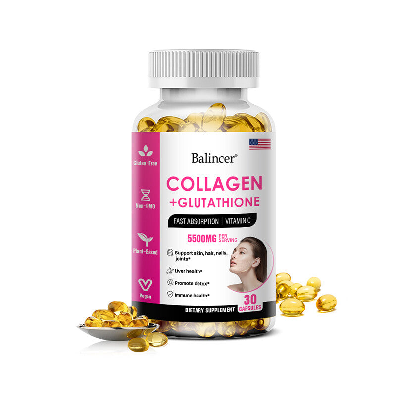 Collagen L-Glutathione MSM Anti-Aging 5500mg Whitening Skin, Hair & Nail Infinity Warehouse