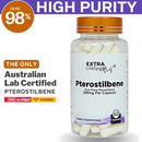 Pterostilbene 350mg High Purity Capsules | Australian Lab Certified | Longevity Infinity Warehouse