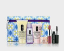 Clinique Skin Care Makeup 7 Piece Gift Set With Floral Cosmetic Bag (Brand New) Infinity Warehouse