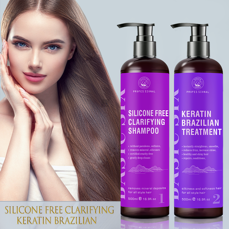 Brazilian Keratin Treatment & Clarifying Shampoo Hair Straightening Basic Six Infinity Warehouse