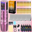 Tattoo Gun Kit Complete Adjustable 6-Stroke Rotary Pen Machine with Ink Needles Infinity Warehouse
