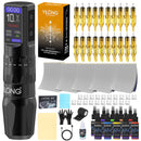 Tattoo Gun Kit Complete Adjustable 6-Stroke Rotary Pen Machine with Ink Needles Infinity Warehouse