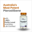 Pterostilbene 350mg High Purity Capsules | Australian Lab Certified | Longevity Infinity Warehouse