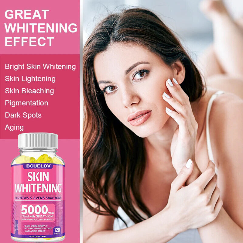 L-Glutathione 5000Mcg Skin Whitening Capsules Anti-Aging Antioxidant Infinity Warehouse