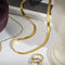 14K Gold/Silver Plated Snake Chain Necklace Herringbone Necklace Gold Choker Necklaces for Women Beauty Coquette