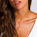 14k Gold Plated Necklace Dainty Pearl Choker Chain Link Chunky Minimalist Simple Necklace Jewelry Gift for Women Beauty Coquette