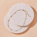 14k Gold Plated Necklace Dainty Pearl Choker Chain Link Chunky Minimalist Simple Necklace Jewelry Gift for Women Beauty Coquette